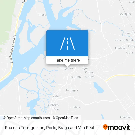 Rua das Teixugueiras map