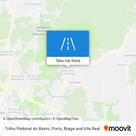 Trilho Pedonal do Bairro mapa