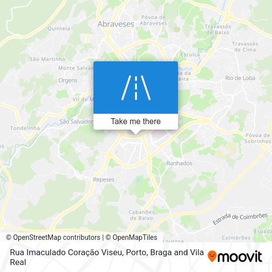Rua Imaculado Coração Viseu map