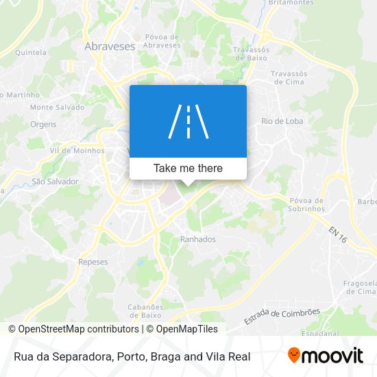 Rua da Separadora mapa