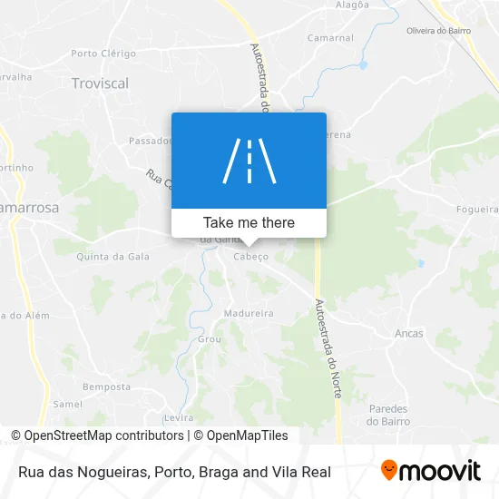 Rua das Nogueiras map