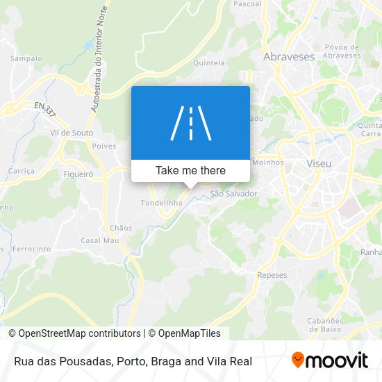 Rua das Pousadas mapa