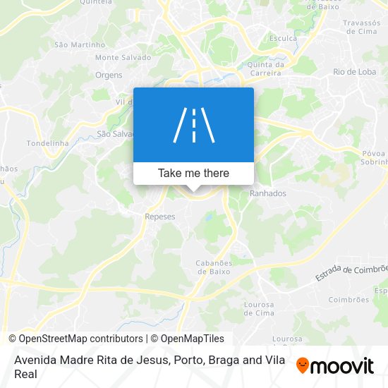 Avenida Madre Rita de Jesus mapa