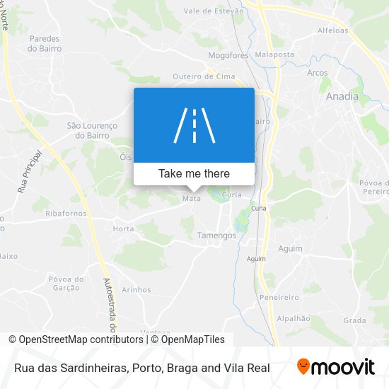 Rua das Sardinheiras mapa