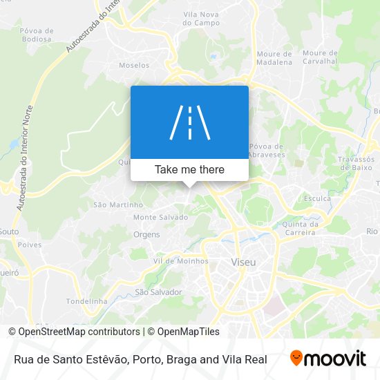 Rua de Santo Estêvão mapa