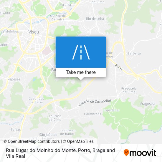 Rua Lugar do Moinho do Monte mapa