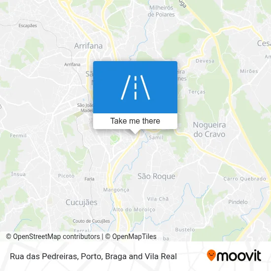 Rua das Pedreiras map