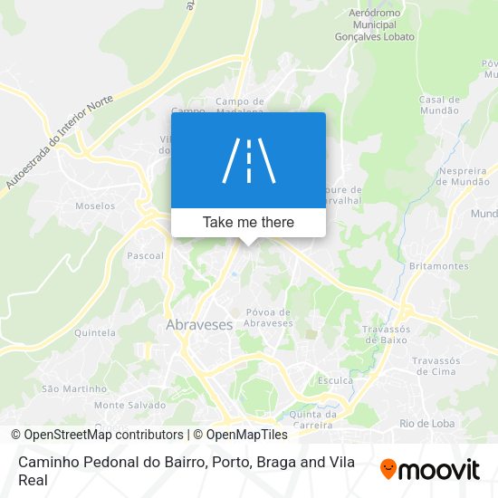 Caminho Pedonal do Bairro mapa