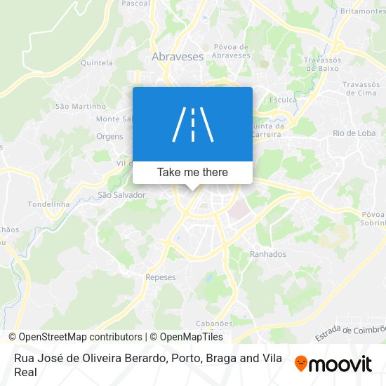 Rua José de Oliveira Berardo mapa