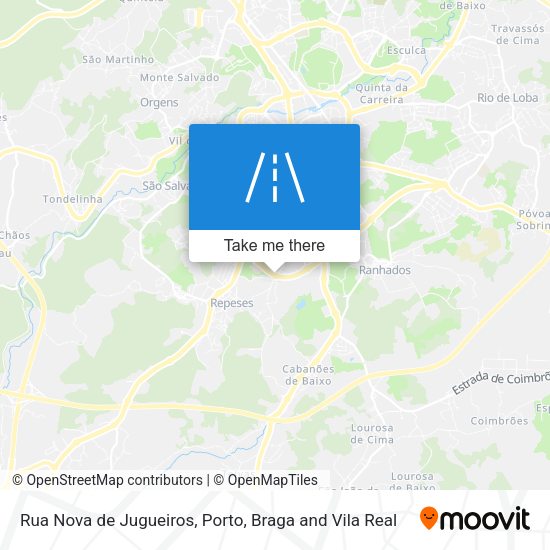 Rua Nova de Jugueiros mapa