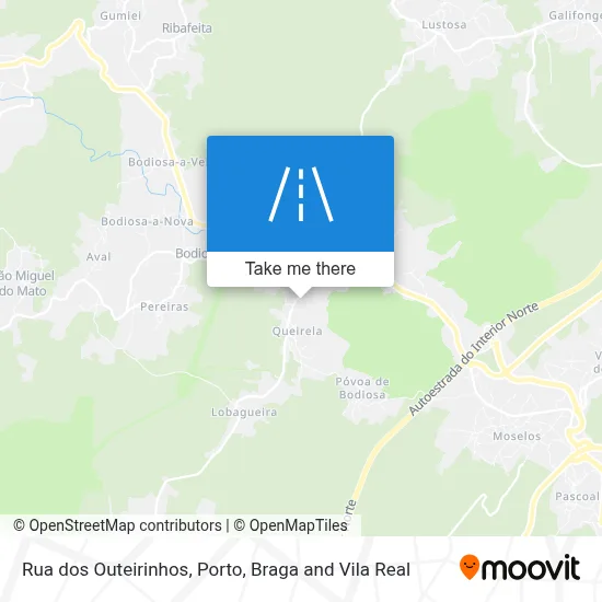 Rua dos Outeirinhos map
