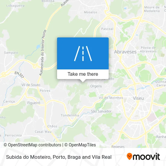 Subida do Mosteiro map