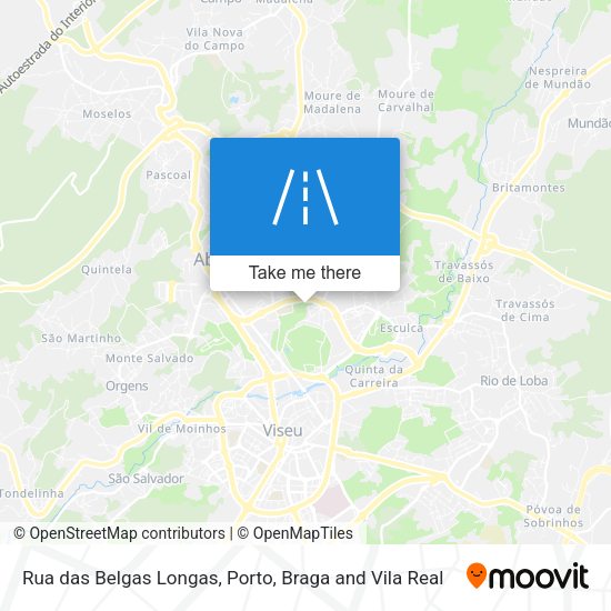 Rua das Belgas Longas mapa