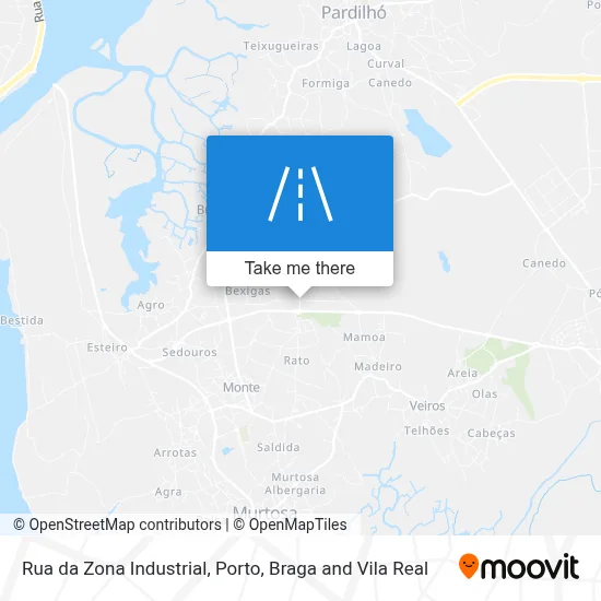 Rua da Zona Industrial map