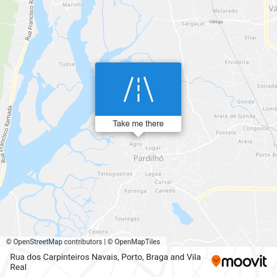 Rua dos Carpinteiros Navais mapa