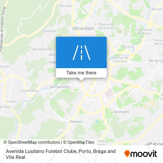 Avenida Lusitano Futebol Clube mapa