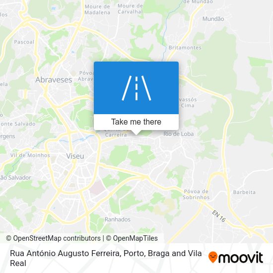 Rua António Augusto Ferreira mapa