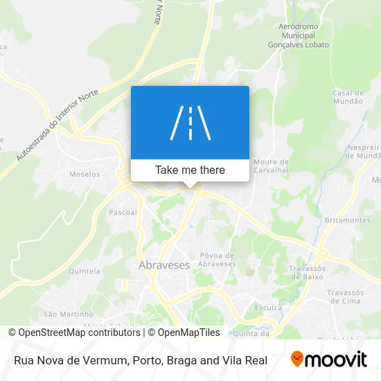 Rua Nova de Vermum map