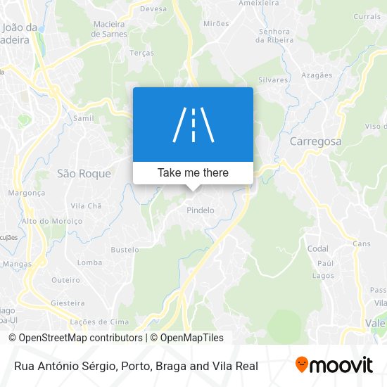 Rua António Sérgio mapa