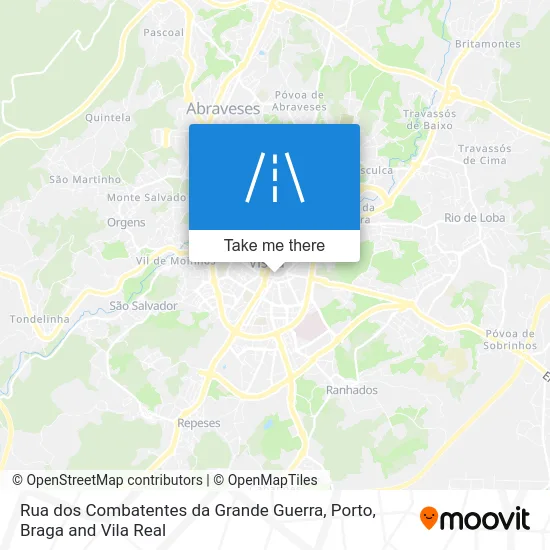 Rua dos Combatentes da Grande Guerra map