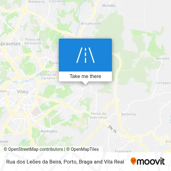 Rua dos Leões da Beira map