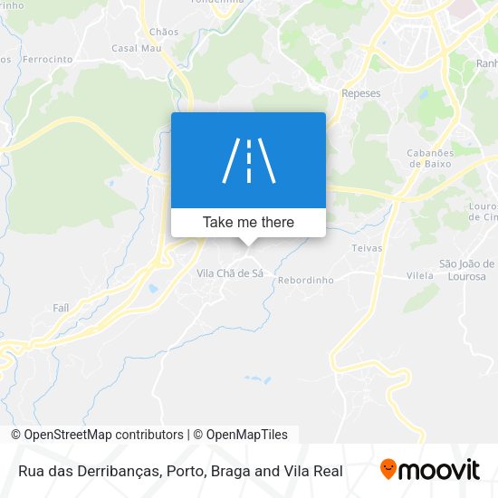 Rua das Derribanças mapa