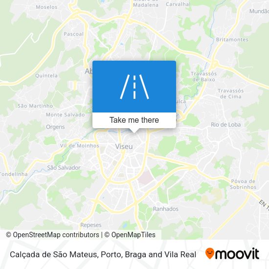 Calçada de São Mateus mapa
