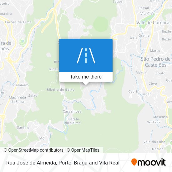 Rua José de Almeida mapa
