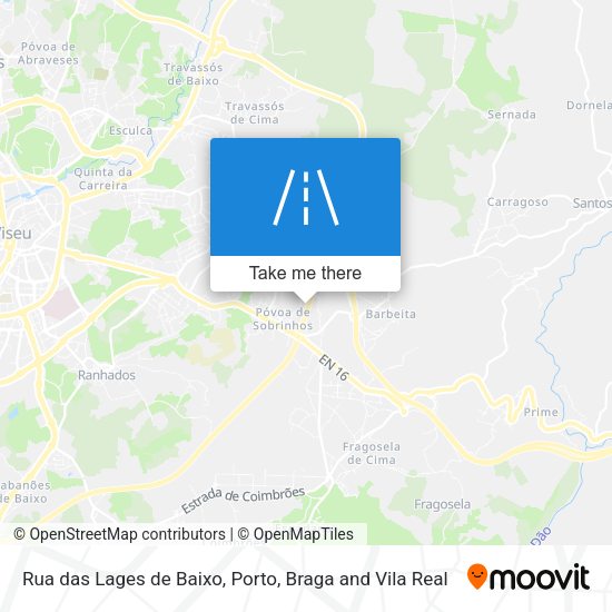 Rua das Lages de Baixo map