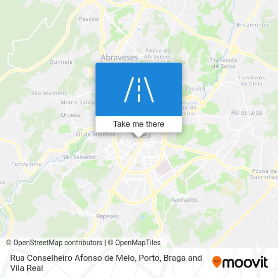 Rua Conselheiro Afonso de Melo mapa