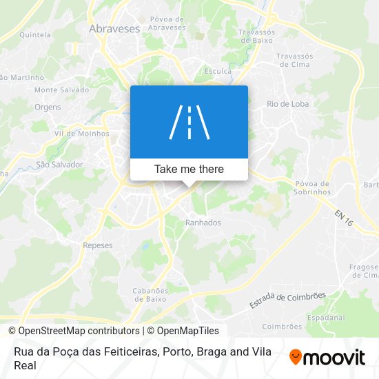 Rua da Poça das Feiticeiras mapa