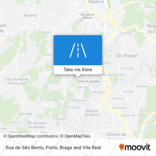 Rua de São Bento mapa