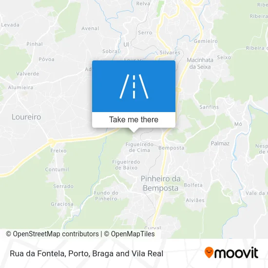 Rua da Fontela map