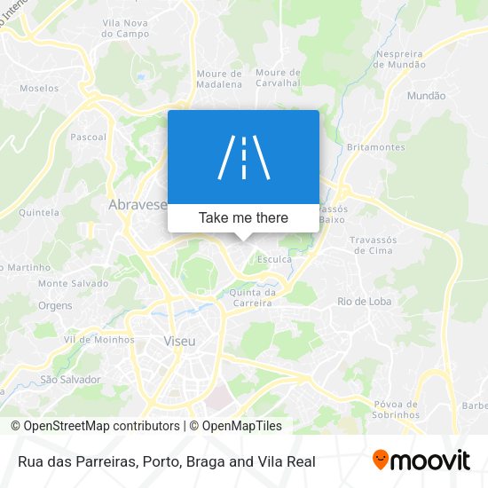 Rua das Parreiras mapa