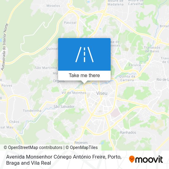 Avenida Monsenhor Cónego António Freire mapa