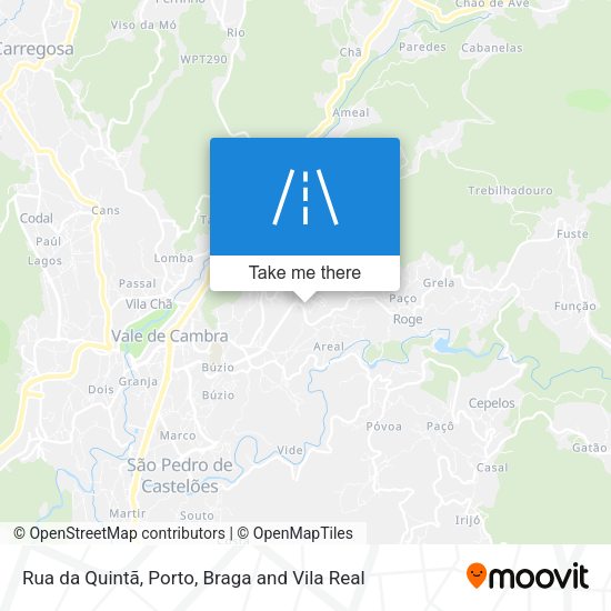 Rua da Quintã mapa