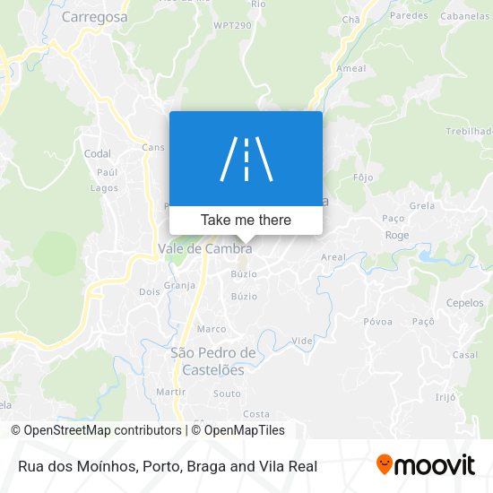 Rua dos Moínhos map