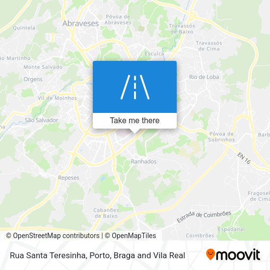 Rua Santa Teresinha mapa