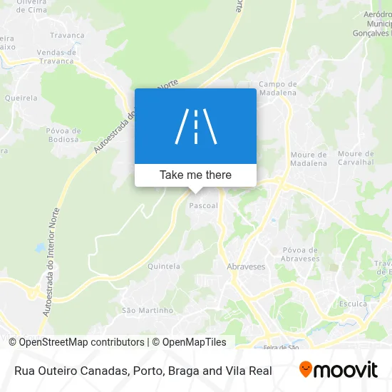 Rua Outeiro Canadas map