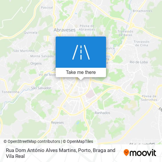 Rua Dom António Alves Martins mapa