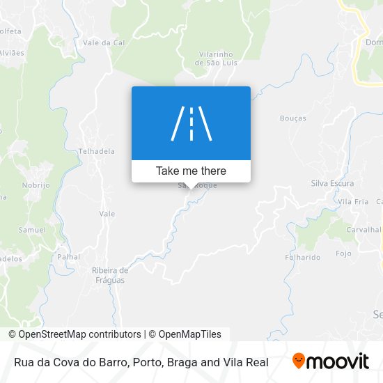 Rua da Cova do Barro mapa