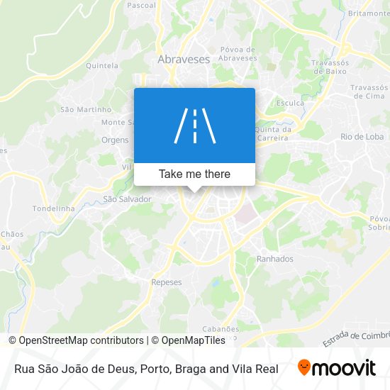 Rua São João de Deus map