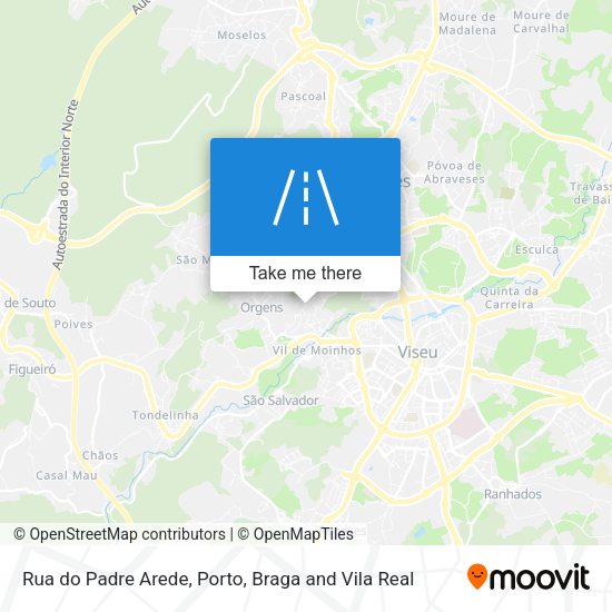 Rua do Padre Arede mapa