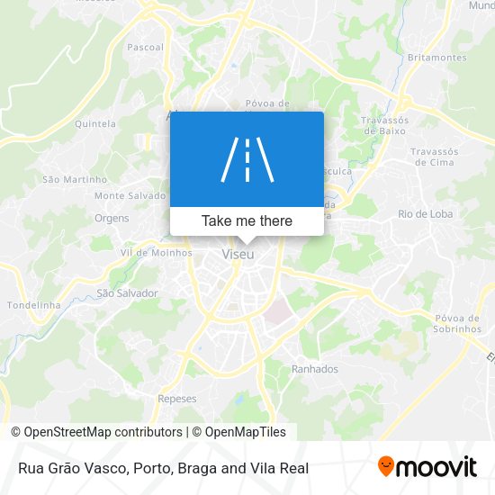 Rua Grão Vasco mapa
