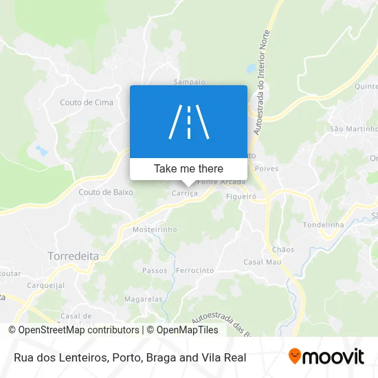 Rua dos Lenteiros map