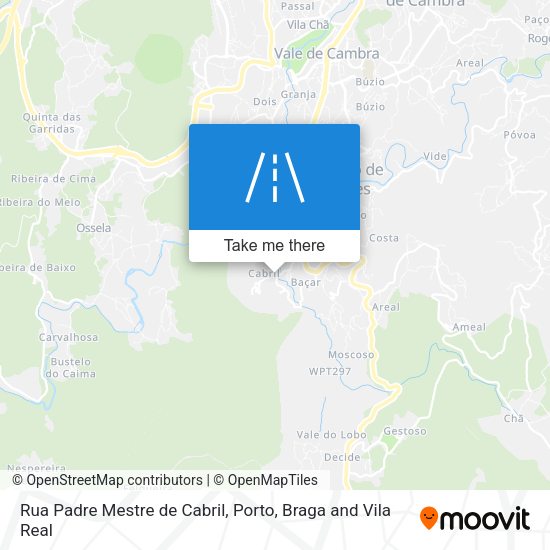 Rua Padre Mestre de Cabril mapa