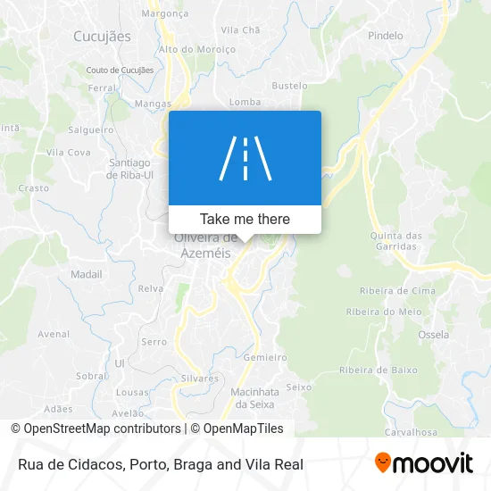 Rua de Cidacos map
