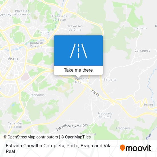 Estrada Carvalha Completa map