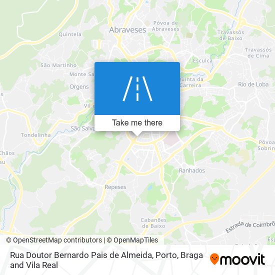 Rua Doutor Bernardo Pais de Almeida mapa