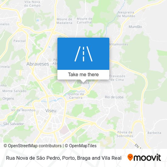 Rua Nova de São Pedro mapa